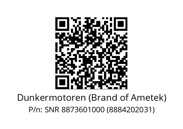   Dunkermotoren (Brand of Ametek) SNR 8873601000 (8884202031)