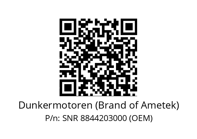   Dunkermotoren (Brand of Ametek) SNR 8844203000 (OEM)