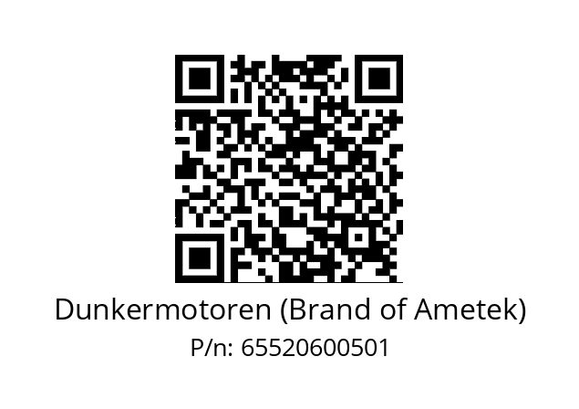   Dunkermotoren (Brand of Ametek) 65520600501