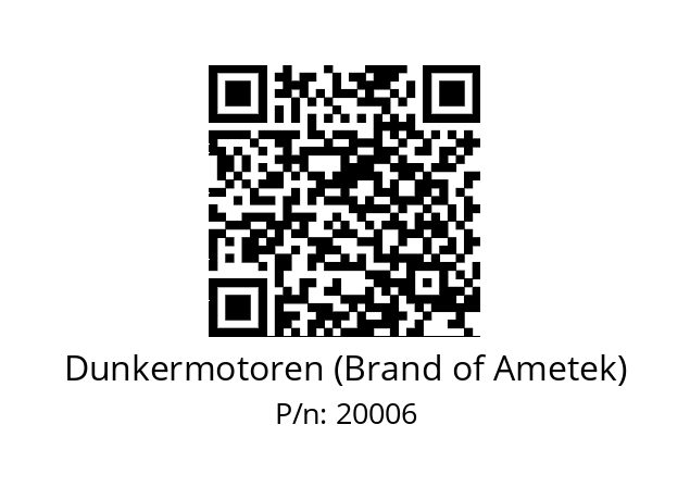   Dunkermotoren (Brand of Ametek) 20006