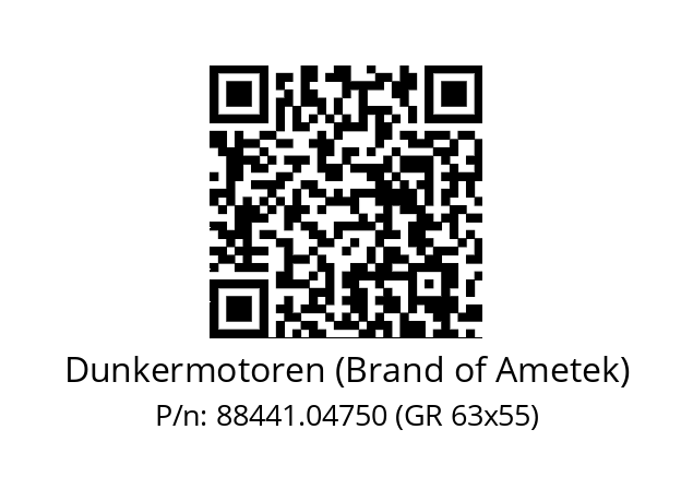   Dunkermotoren (Brand of Ametek) 88441.04750 (GR 63x55)