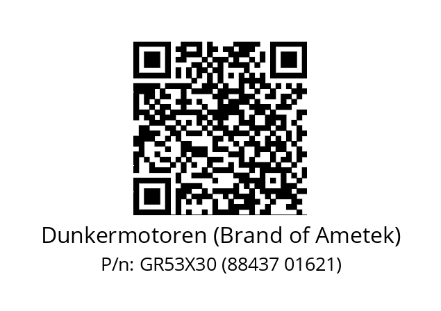   Dunkermotoren (Brand of Ametek) GR53X30 (88437 01621)