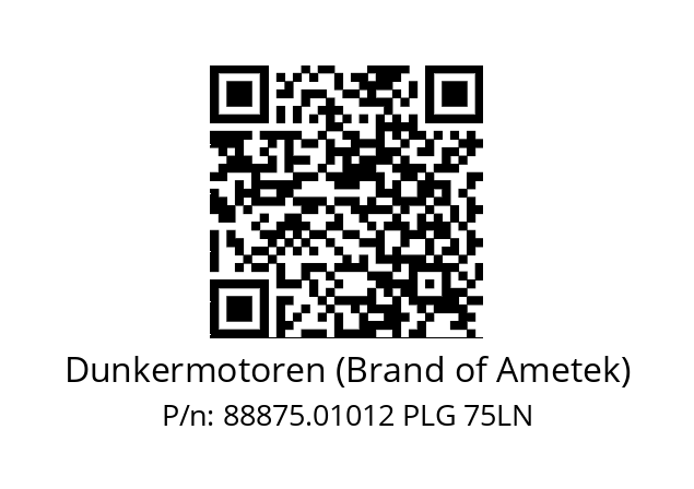   Dunkermotoren (Brand of Ametek) 88875.01012 PLG 75LN