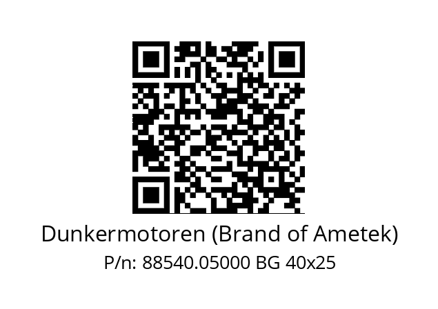   Dunkermotoren (Brand of Ametek) 88540.05000 BG 40x25