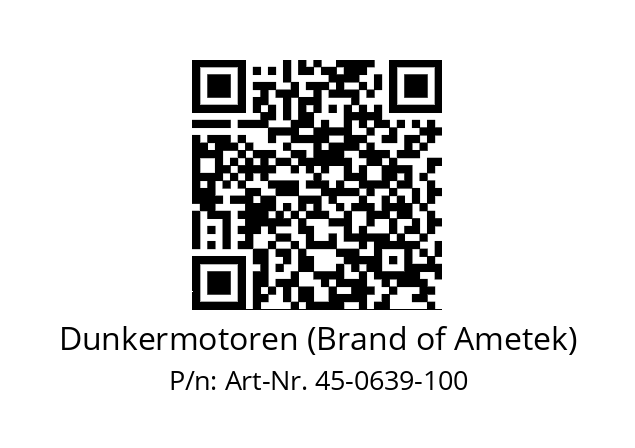   Dunkermotoren (Brand of Ametek) Art-Nr. 45-0639-100