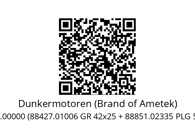   Dunkermotoren (Brand of Ametek) 92427.00000 (88427.01006 GR 42x25 + 88851.02335 PLG 52) (50 pcs)