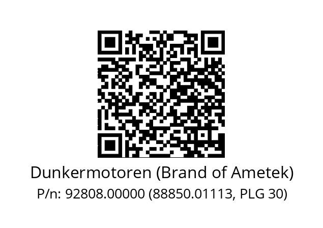   Dunkermotoren (Brand of Ametek) 92808.00000 (88850.01113, PLG 30)