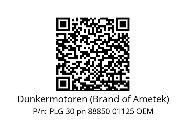   Dunkermotoren (Brand of Ametek) PLG 30 pn 88850 01125 OEM