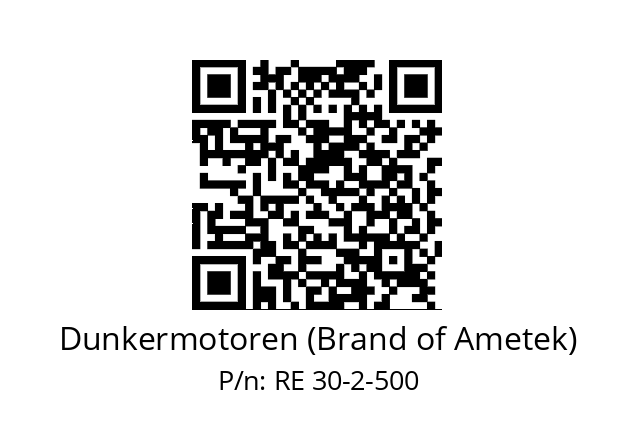   Dunkermotoren (Brand of Ametek) RE 30-2-500