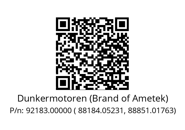   Dunkermotoren (Brand of Ametek) 92183.00000 ( 88184.05231, 88851.01763)