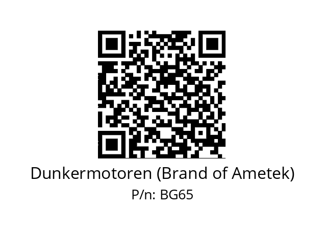   Dunkermotoren (Brand of Ametek) BG65