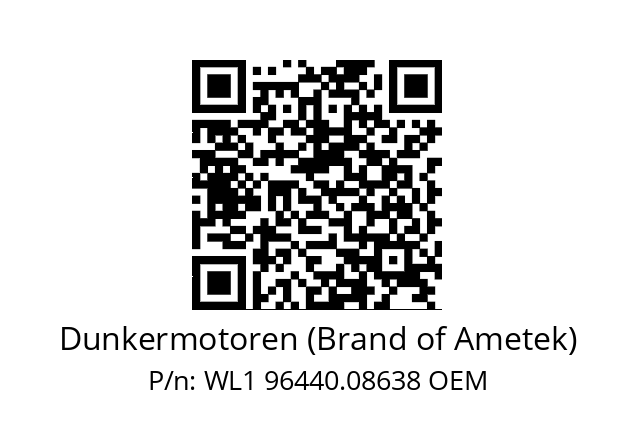   Dunkermotoren (Brand of Ametek) WL1 96440.08638 OEM