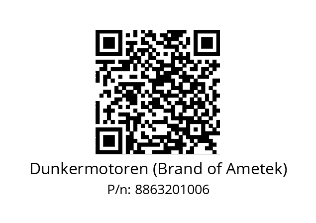   Dunkermotoren (Brand of Ametek) 8863201006