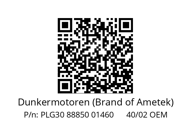   Dunkermotoren (Brand of Ametek) PLG30 88850 01460      40/02 OEM