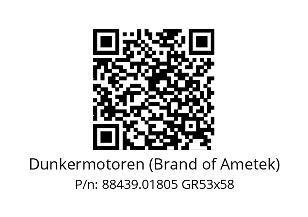   Dunkermotoren (Brand of Ametek) 88439.01805 GR53x58