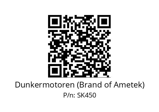   Dunkermotoren (Brand of Ametek) SK450