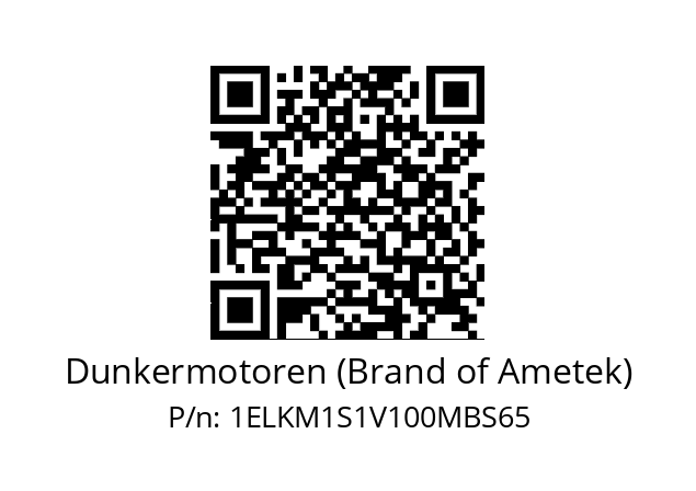   Dunkermotoren (Brand of Ametek) 1ELKM1S1V100MBS65