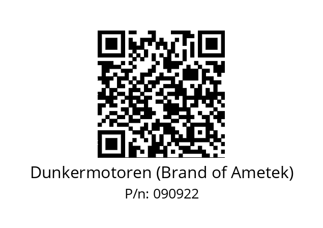   Dunkermotoren (Brand of Ametek) 090922