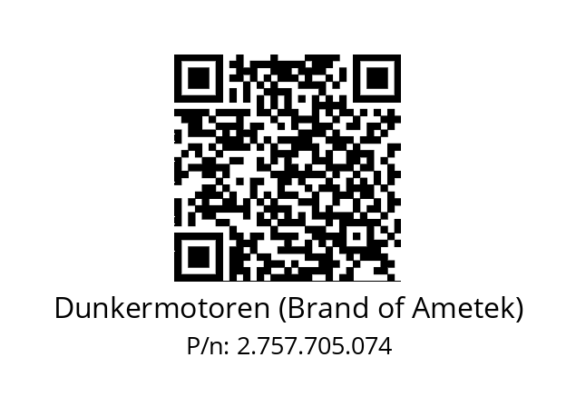   Dunkermotoren (Brand of Ametek) 2.757.705.074