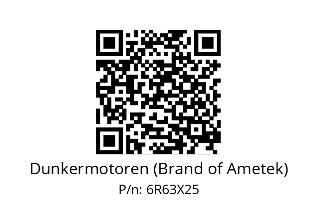   Dunkermotoren (Brand of Ametek) 6R63X25