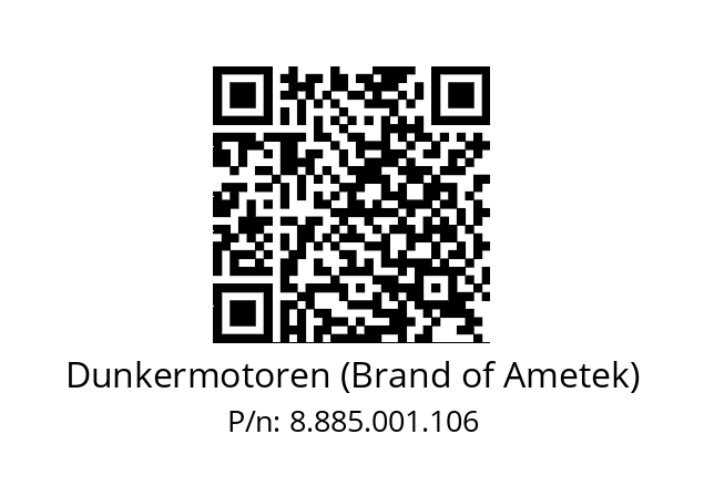   Dunkermotoren (Brand of Ametek) 8.885.001.106