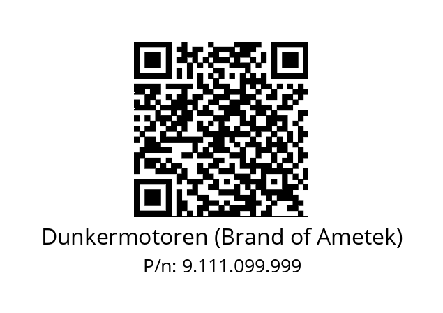   Dunkermotoren (Brand of Ametek) 9.111.099.999