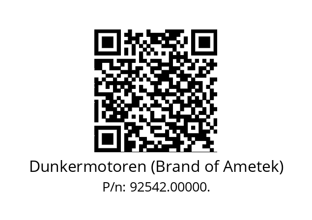   Dunkermotoren (Brand of Ametek) 92542.00000.