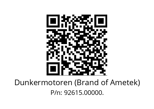   Dunkermotoren (Brand of Ametek) 92615.00000.