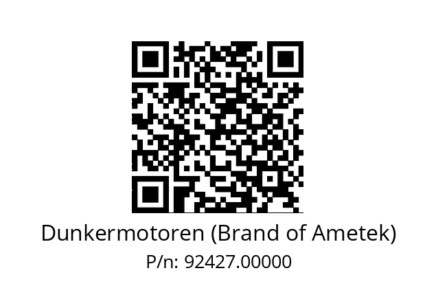   Dunkermotoren (Brand of Ametek) 92427.00000