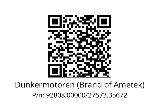   Dunkermotoren (Brand of Ametek) 92808.00000/27573.35672