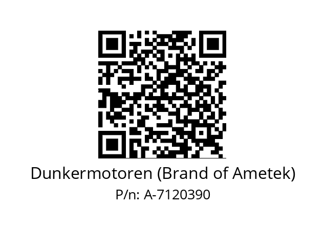   Dunkermotoren (Brand of Ametek) A-7120390