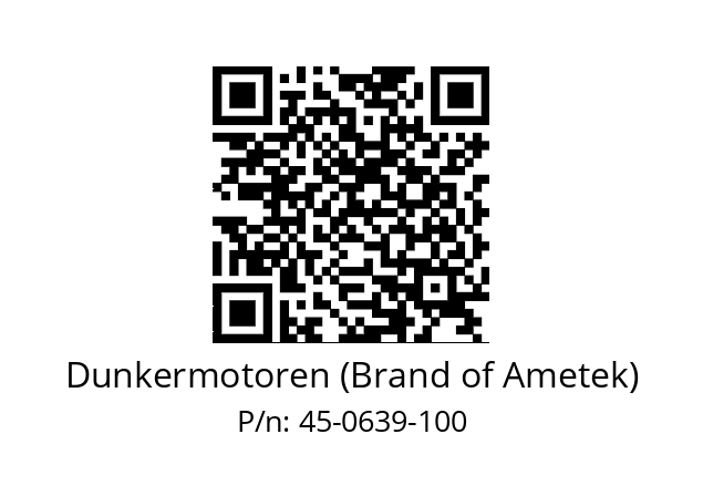   Dunkermotoren (Brand of Ametek) 45-0639-100