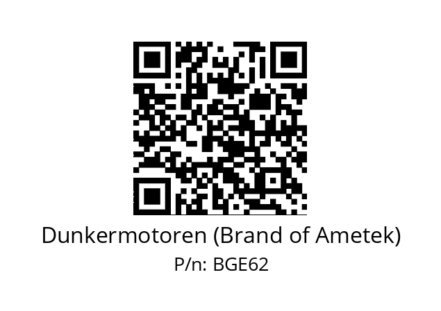   Dunkermotoren (Brand of Ametek) BGE62