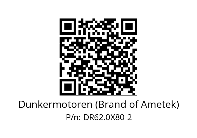   Dunkermotoren (Brand of Ametek) DR62.0X80-2