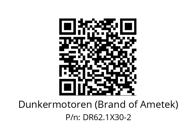   Dunkermotoren (Brand of Ametek) DR62.1X30-2