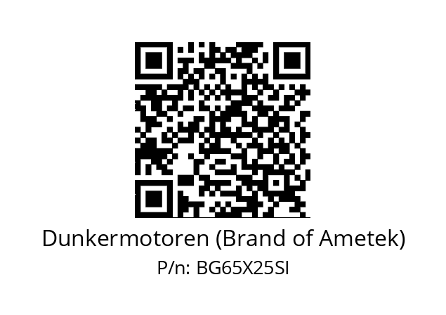   Dunkermotoren (Brand of Ametek) BG65X25SI