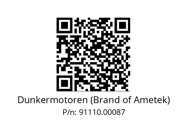   Dunkermotoren (Brand of Ametek) 91110.00087