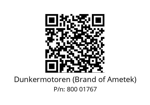   Dunkermotoren (Brand of Ametek) 800 01767