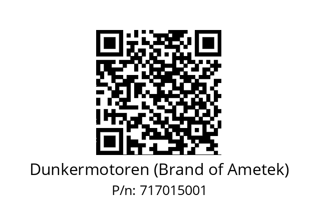   Dunkermotoren (Brand of Ametek) 717015001