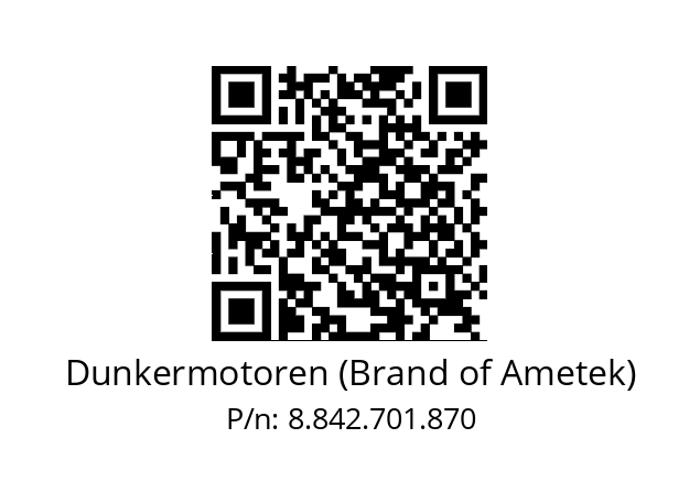   Dunkermotoren (Brand of Ametek) 8.842.701.870