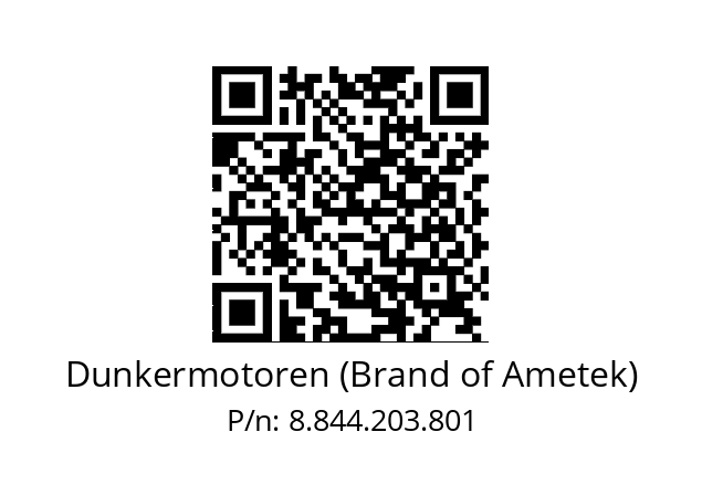   Dunkermotoren (Brand of Ametek) 8.844.203.801