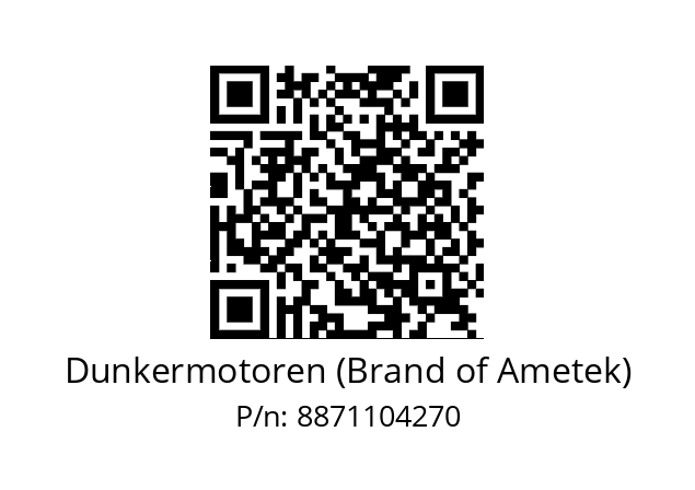   Dunkermotoren (Brand of Ametek) 8871104270