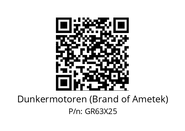   Dunkermotoren (Brand of Ametek) GR63X25