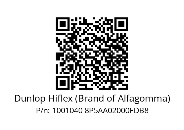   Dunlop Hiflex (Brand of Alfagomma) 1001040 8P5AA02000FDB8