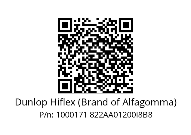   Dunlop Hiflex (Brand of Alfagomma) 1000171 822AA01200I8B8