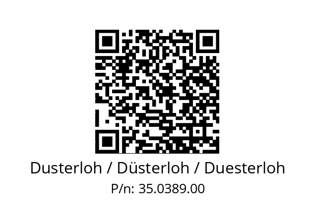   Dusterloh / Düsterloh / Duesterloh 35.0389.00