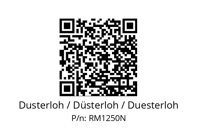   Dusterloh / Düsterloh / Duesterloh RM1250N