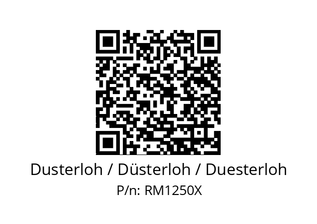   Dusterloh / Düsterloh / Duesterloh RM1250X