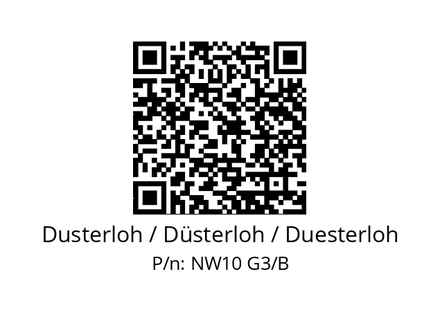   Dusterloh / Düsterloh / Duesterloh NW10 G3/B