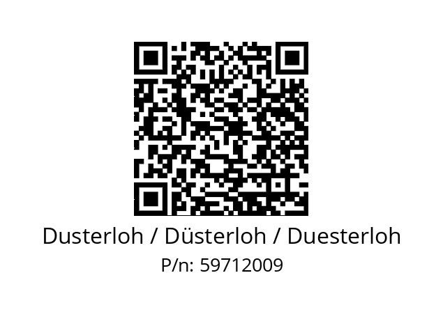   Dusterloh / Düsterloh / Duesterloh 59712009